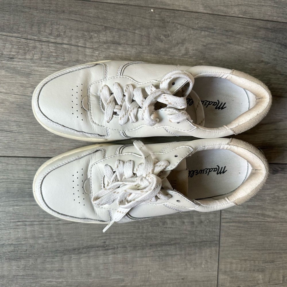 Madewell Classic White Lace-Up Sneakers
